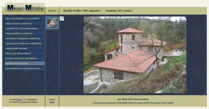 Mezei Mihály építész (1946-2011) honlapja